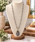 Midnight Sparkle Druzy Pendant Necklace