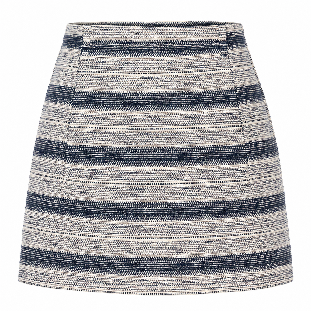 Classic Charm Striped Tweed Mini Skirt 🤍